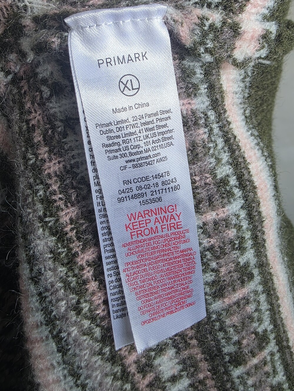Rita Ora Fair Isle Green Pink Sweater Vest Primark Sz XL - Picture 10 of 12